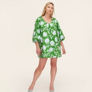 Kate Spade Green and White Floral Mini Dress